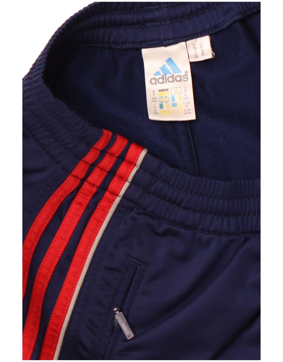 Ανδρική φόρμα ADIDAS Παντελόνι Joggers XL Navy Blue Colorblock Πολυεστέρας