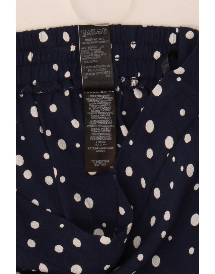 Marks & Spencer Γυναικεία βερμούδα UK 12 Medium W32 Navy Blue Spotted