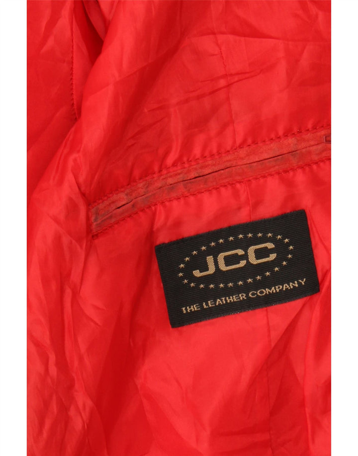 JCC Womens Leather Jacket IT 44 Medium Red Leather Vintage JCC and Second-Hand JCC from Messina Hembry 