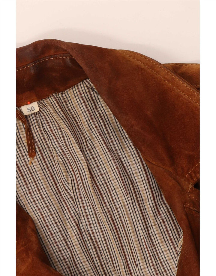 Vintage Ανδρικό Suede Jacket IT 50 Large Beige