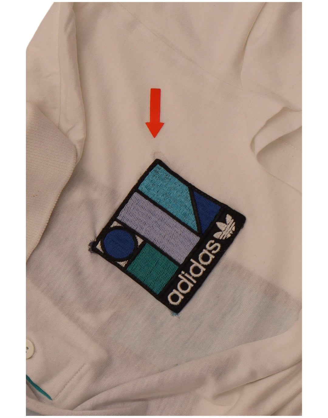 Ανδρικό πουκάμισο ADIDAS Graphic Polo IT 50 Μεσαίο λευκό βαμβακερό