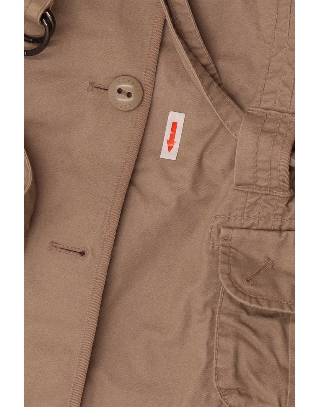 Esprit Γυναικείο Military Jacket UK 12 Medium Beige Cotton