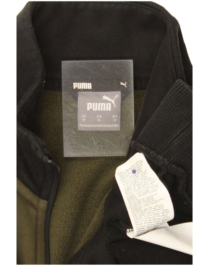 Ανδρική φόρμα PUMA Μπουφάν μεσαίου μαύρου χρώματος βαμβακερό