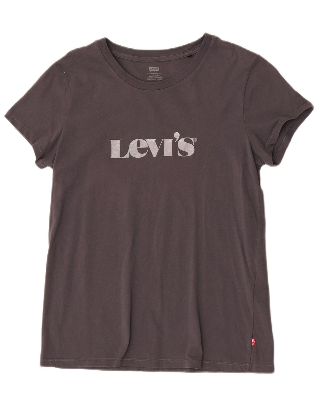 Γυναικείο γραφικό μπλουζάκι Levi's Top UK 12 μεσαίου γκρι βαμβακερό