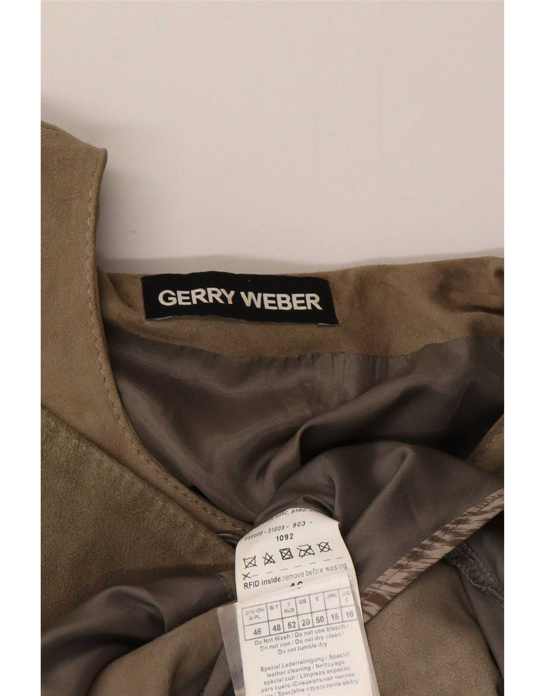 Gerry Weber Γυναικείο Suede Jacket UK 20 2XL Γκρι Δερμάτινο