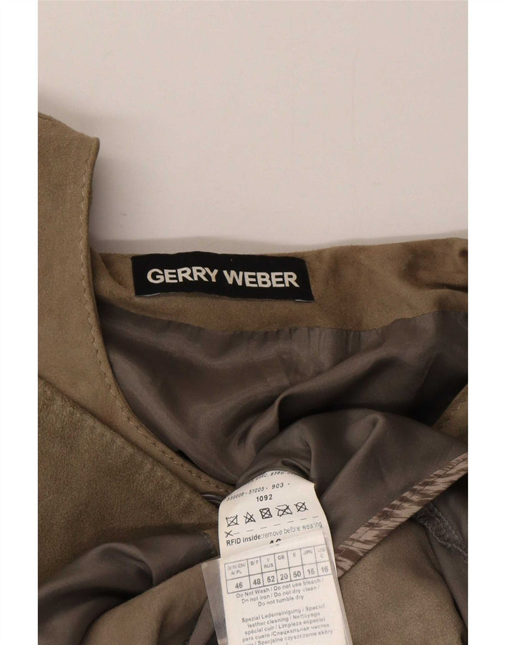 Gerry Weber Γυναικείο Suede Jacket UK 20 2XL Γκρι Δερμάτινο
