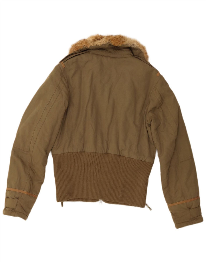 Woolrich Womens Military Gilet Gilet UK 10 Small Green Nylon