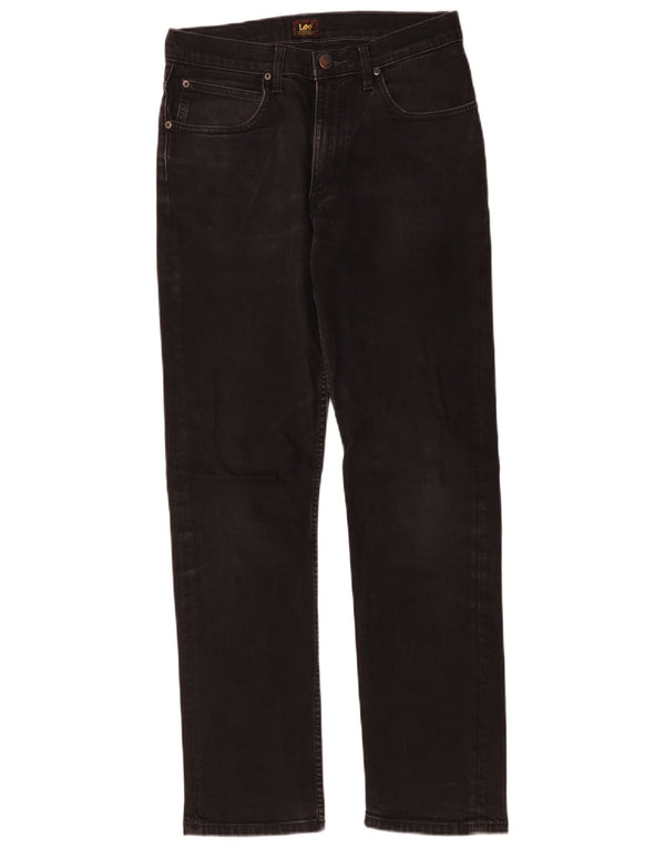 Lee Mens Brooklyn Straight Jeans W30 L32 Μαύρο βαμβακερό