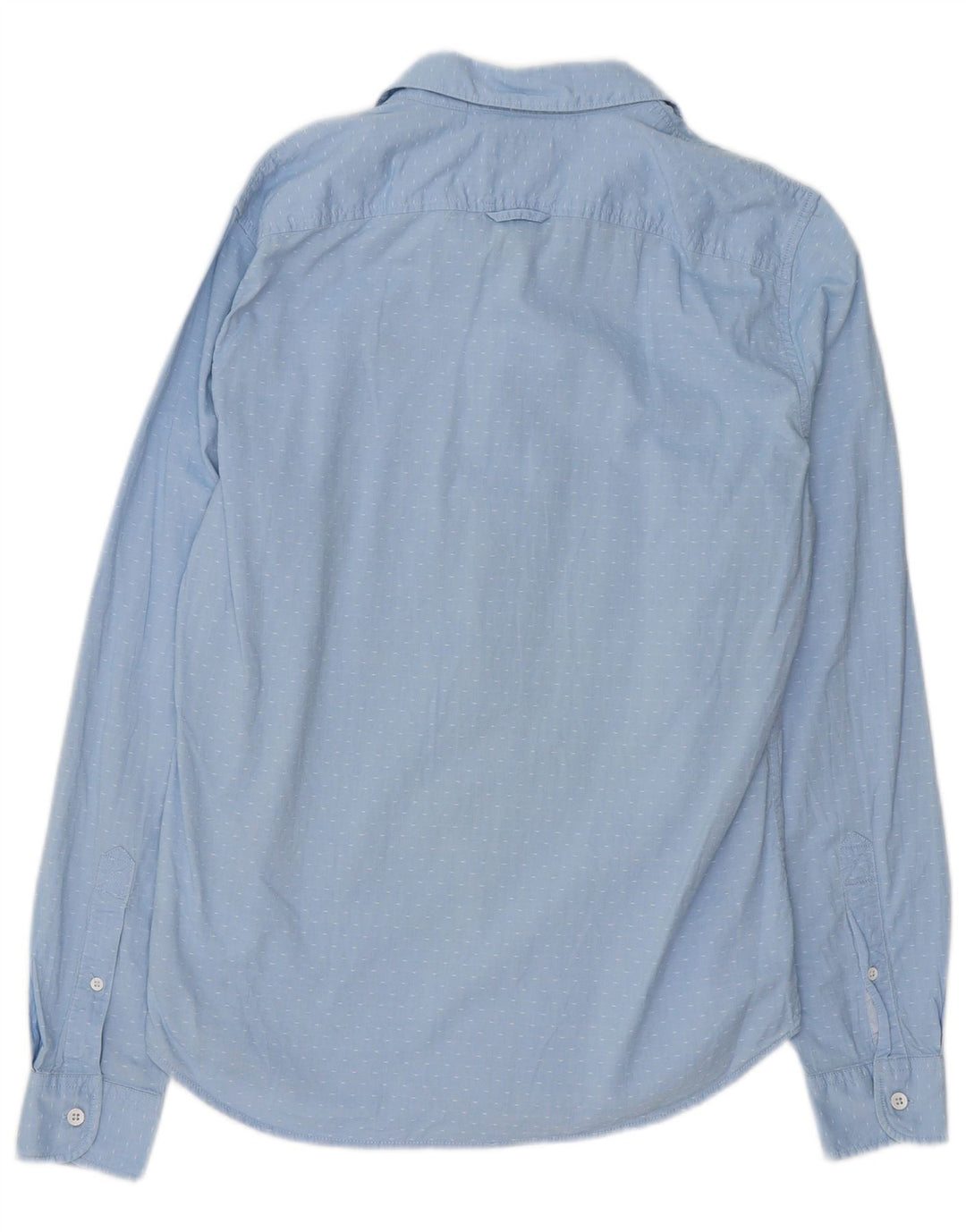 TIMBERLAND Mens Slim Fit Shirt Small Blue Spotted Cotton