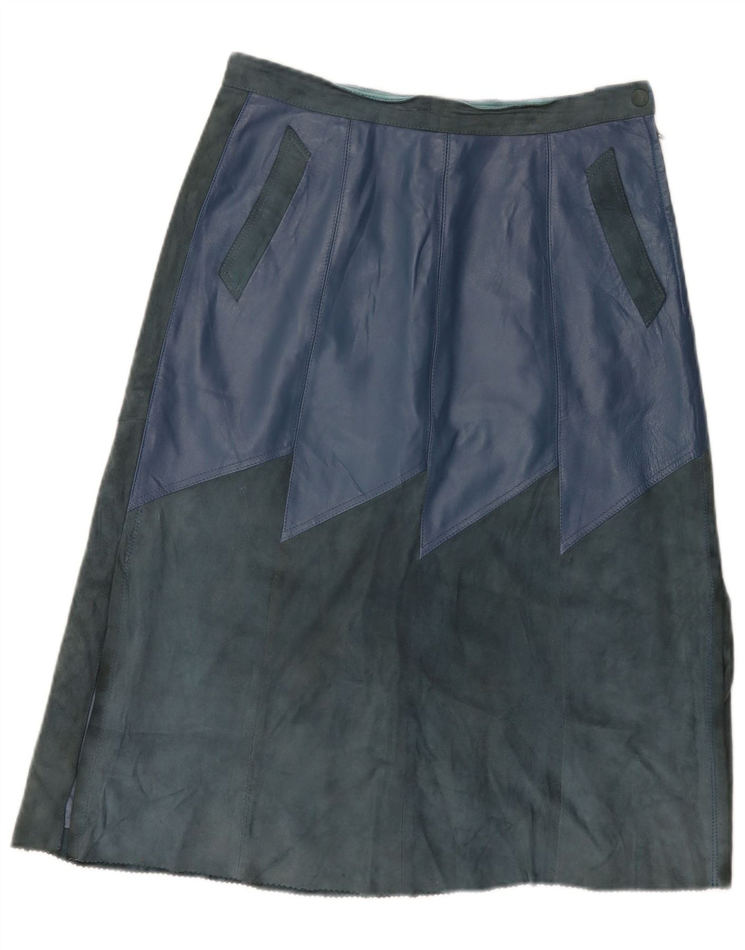 Γυναικεία Δερμάτινη Φούστα VINTAGE W30 Μεσαίο Μπλε