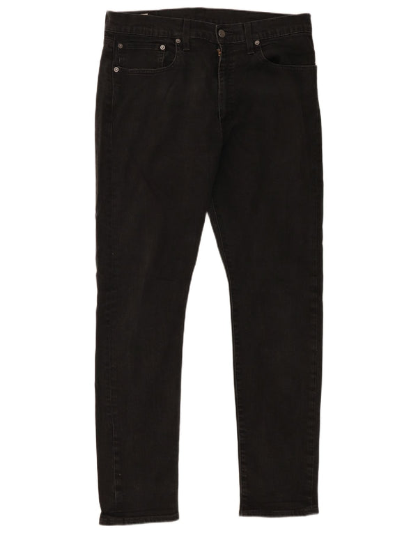 Levi's Mens 512 Slim Tapered Jeans W34 L32 Μαύρο βαμβακερό