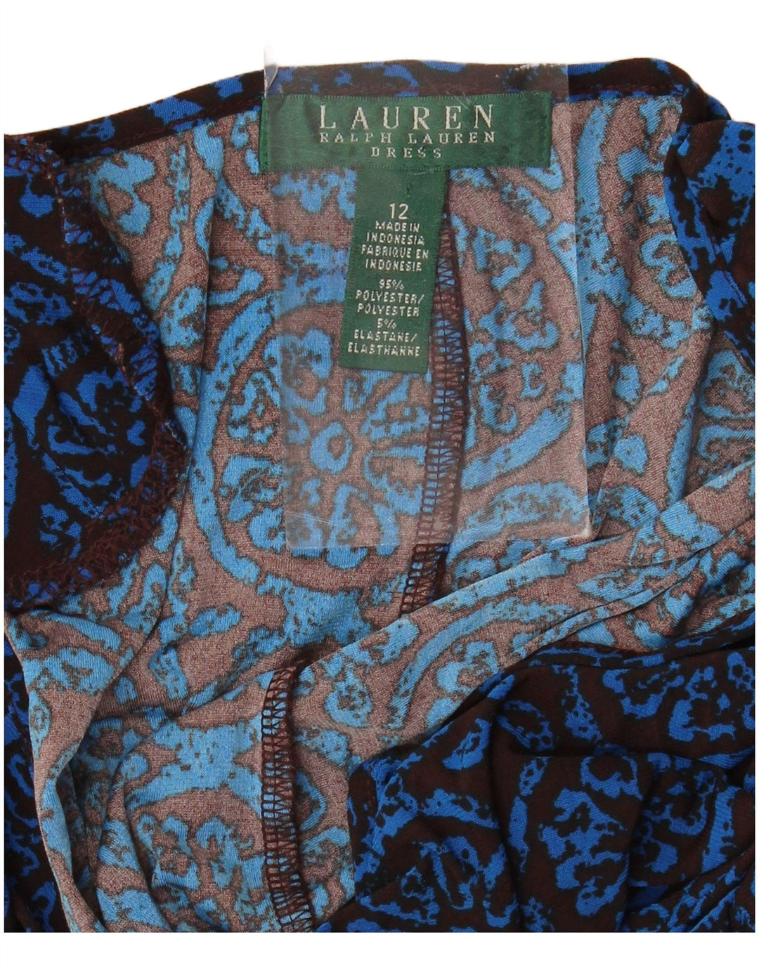 RALPH LAUREN Γυναικείο Αμάνικο Φόρεμα US 12 Μεγάλο Μπλε Φλοράλ