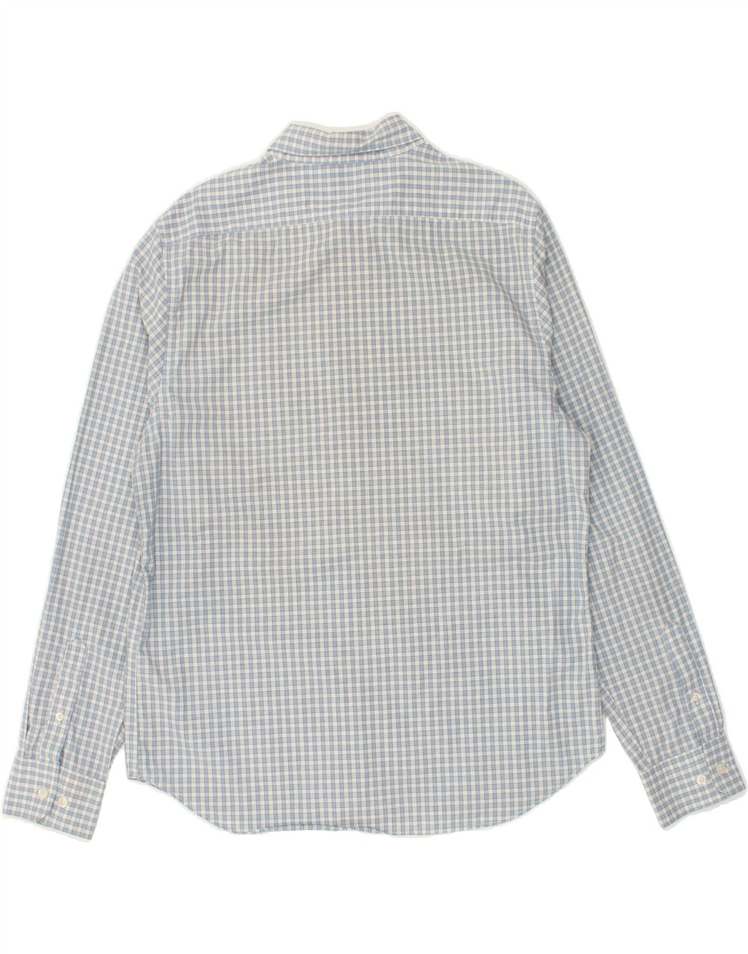 NAUTICA Mens Slim Fit Shirt Large Blue Check Cotton Vintage Nautica and Second-Hand Nautica from Messina Hembry 