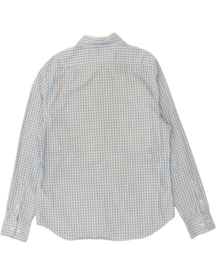 NAUTICA Mens Slim Fit Shirt Large Blue Check Cotton Vintage Nautica and Second-Hand Nautica from Messina Hembry 