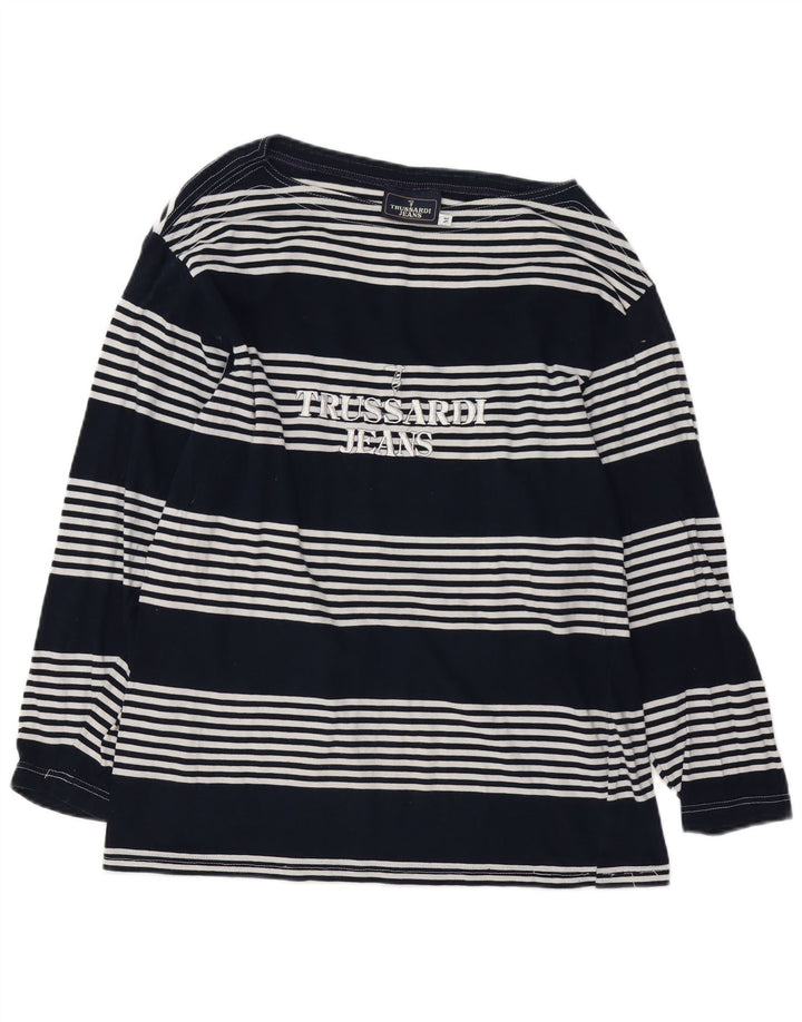 Trussardi Jeans Γυναικείο τοπ μακρυμάνικο UK 14 Medium Navy Blue