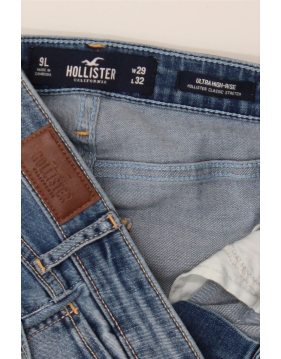 Γυναικείο στενό τζιν HOLLISTER US 9 Medium W29 L32 Μπλε βαμβακερό