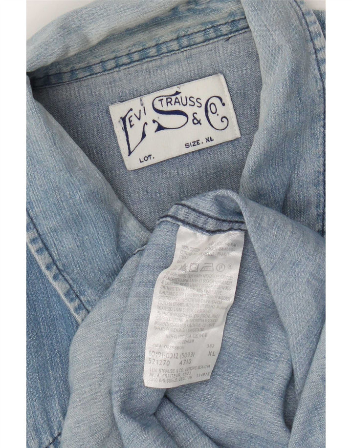 Ανδρικό τζιν πουκάμισο Levi's XL Μπλε βαμβακερό