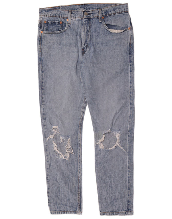 Levi's Mens 512 Distressed Slim Tapered Jeans W33 L30 Blue Cotton