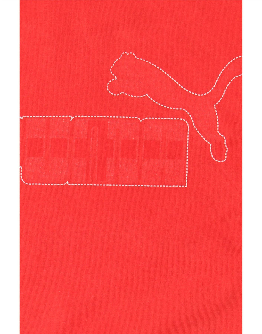 Ανδρικό γραφικό μπλουζάκι Puma Top Large Red Colourblock Βαμβακερό