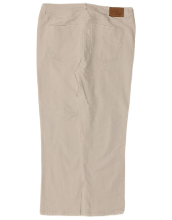 Massimo Dutti Γυναικείο ίσιο τζιν EU 42 Large W32 L26 Λευκό