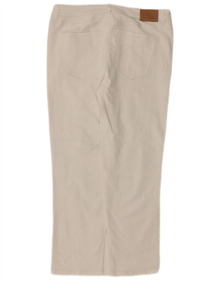Massimo Dutti Γυναικείο ίσιο τζιν EU 42 Large W32 L26 Λευκό