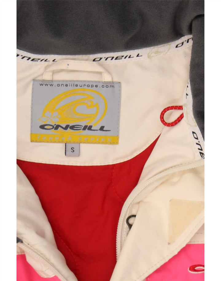 O'Neill γυναικείο τζάκετ αντιανεμικό UK 10 Small White Colourblock Πολυεστέρας