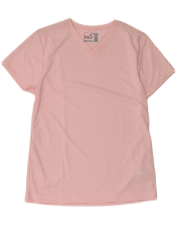 Puma Γυναικείο T-Shirt Top UK 12 Medium Pink Polyester