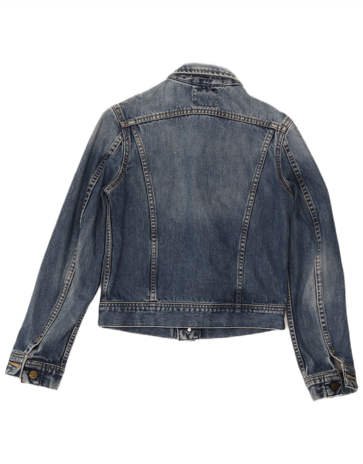 Lee Womens Crop Τζιν Μπουφάν UK 10 Small Blue Cotton