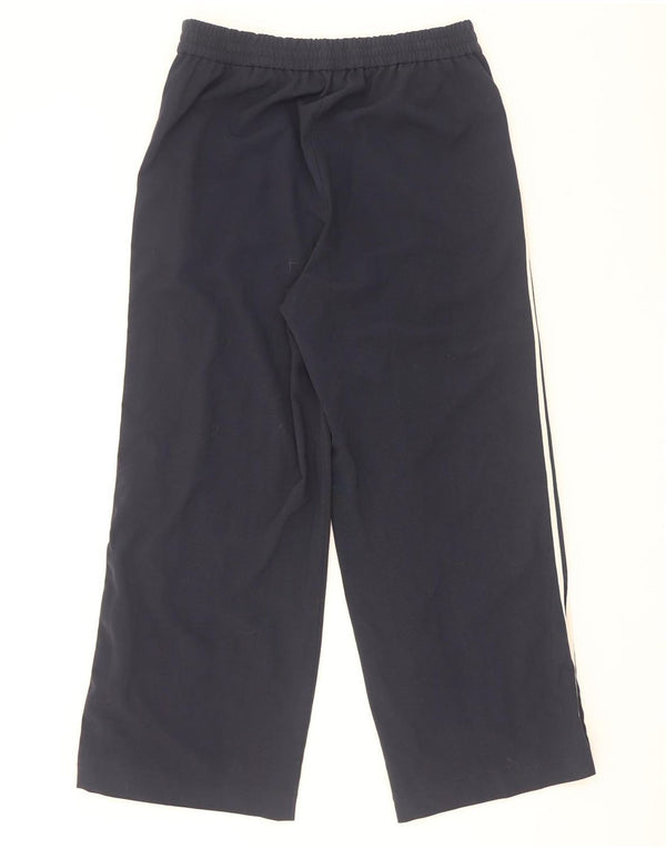 Marks & Spencer Womens High Waist Casual Trousers UK 16 Large W30 L30 Navy