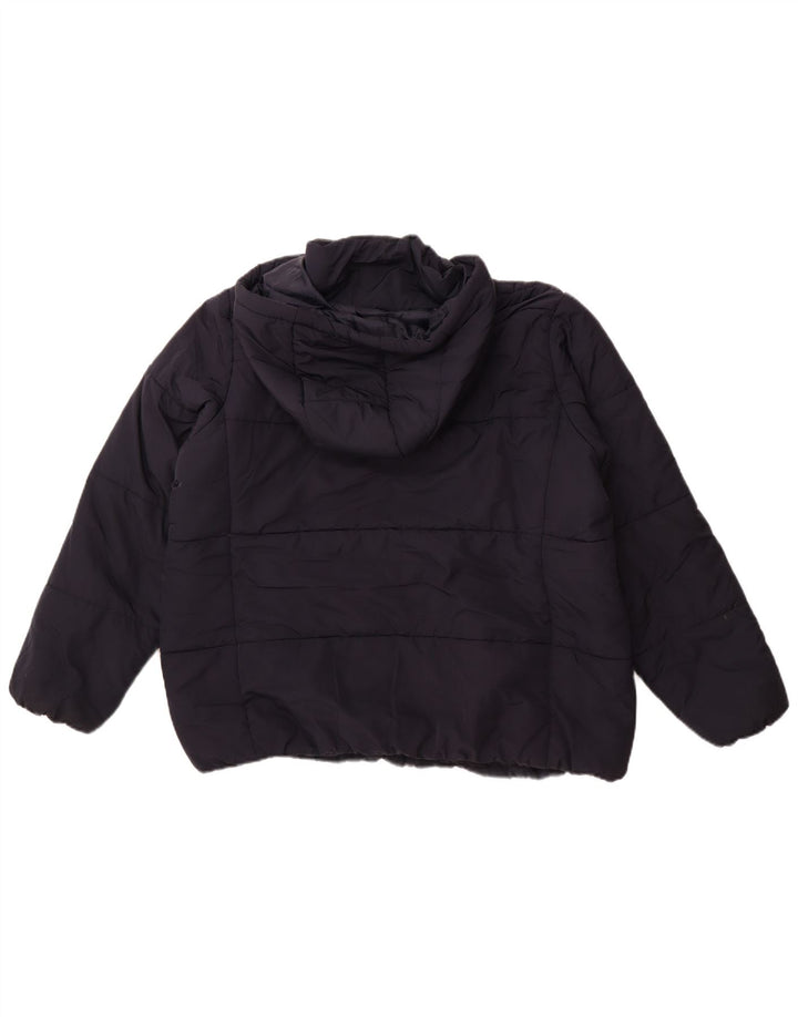 Marks & Spencer Γυναικείο μπουφάν με κουκούλα UK 18 XL Navy Blue Polyester