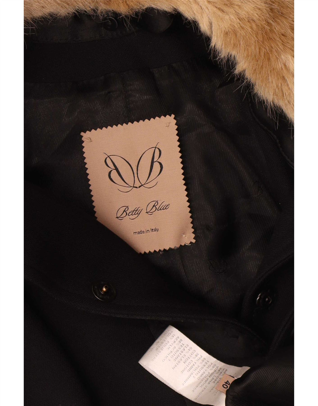 Vintage Γυναικείο Πανωφόρι IT 40 Small Black Viscose