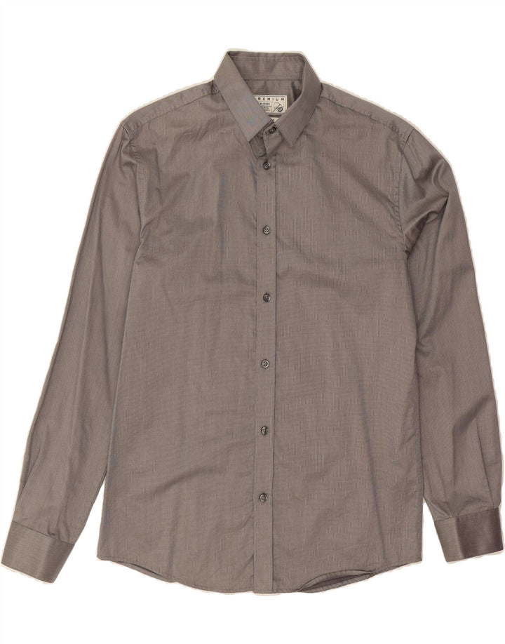 JACK & JONES Mens Shirt Medium Grey Cotton Vintage Jack & Jones and Second-Hand Jack & Jones from Messina Hembry 