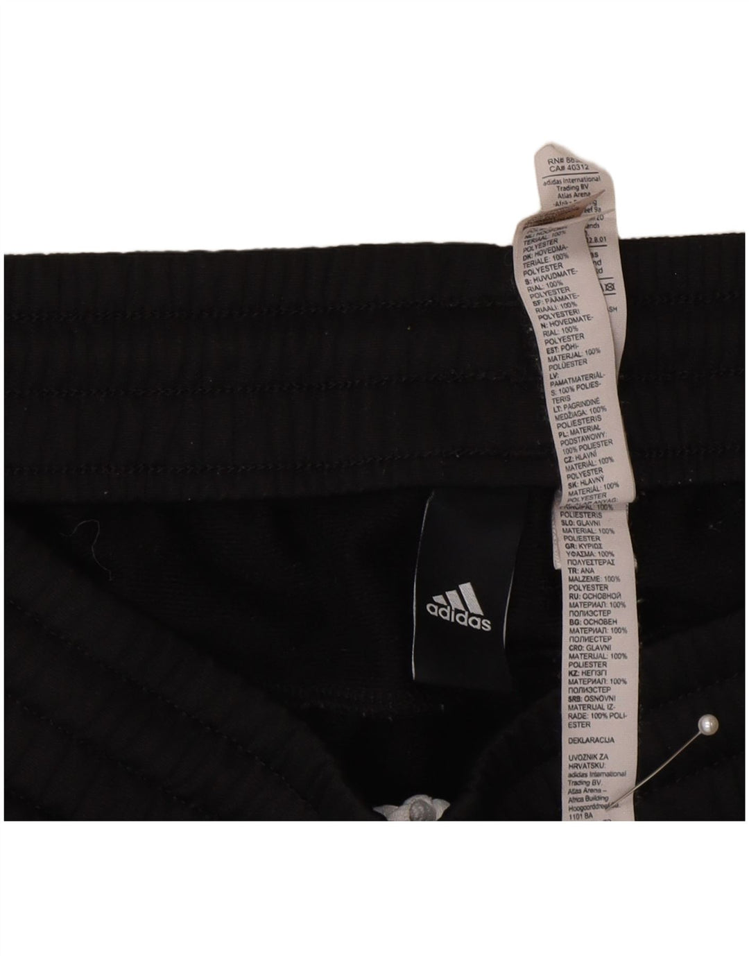 Adidas Γυναικεία φόρμα παντελόνι UK 12/14 Μεσαίο μαύρο πολυεστέρα