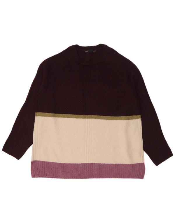 Marks & Spencer Γυναικείο πουλόβερ με λαιμόκοψη UK 16 Large Purple