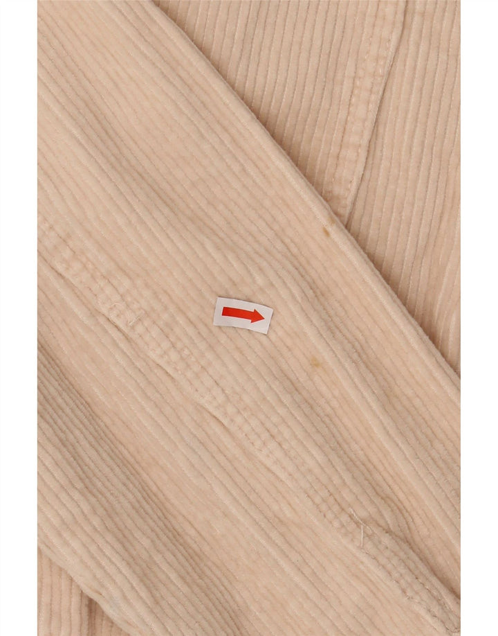 ZARA Γυναικείο Υπερμεγέθη Κοτλέ Πουκάμισο UK 14 Βαμβακερό μεσαίο υπόλευκο