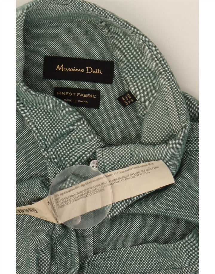 Ανδρικό πουκάμισο MASSIMO DUTTI XL Πράσινο βαμβακερό