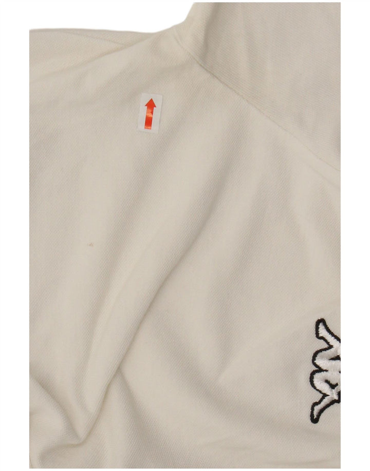 KAPPA Mens Polo Shirt Medium White Cotton