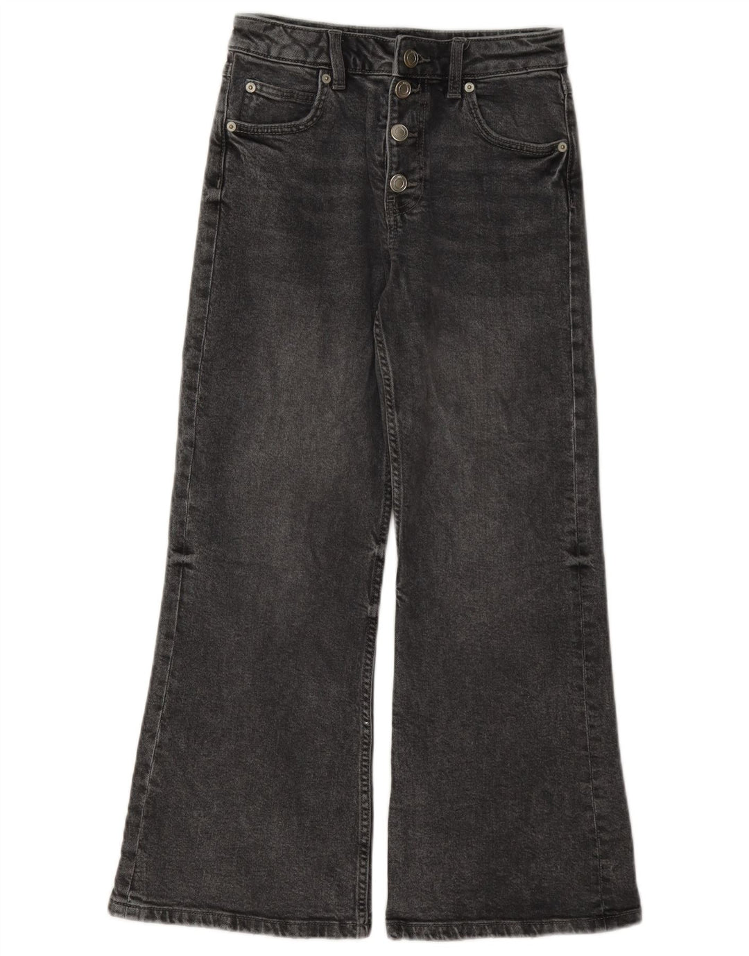 Zara Girls Flared Jeans 9-10 Years W24 L25 Grey