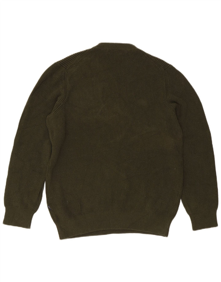 Ανδρικό πουλόβερ Carrera Crew Neck Jumper Μεγάλο Χακί Βαμβακερό