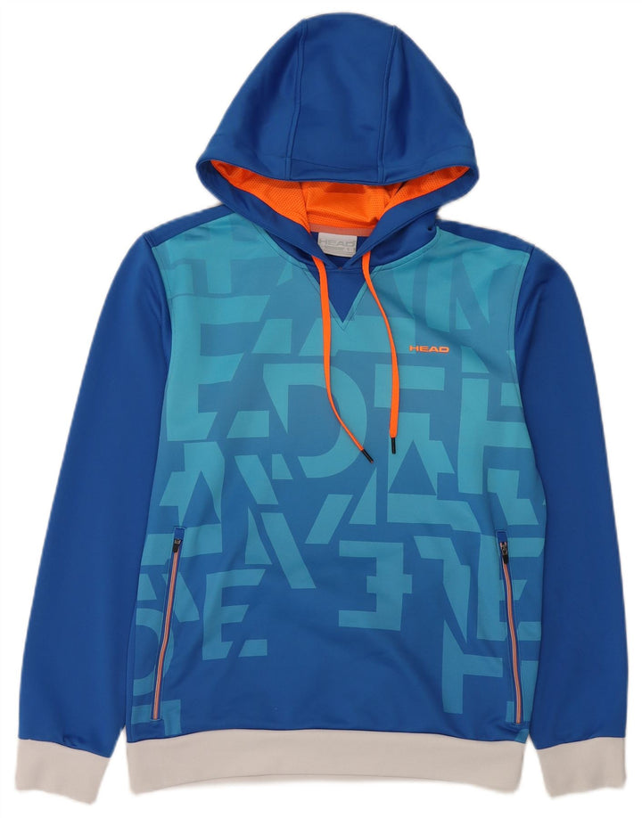 Ανδρικό HEAD Graphic Hoodie Jumper IT 48 Small Blue Polyester
