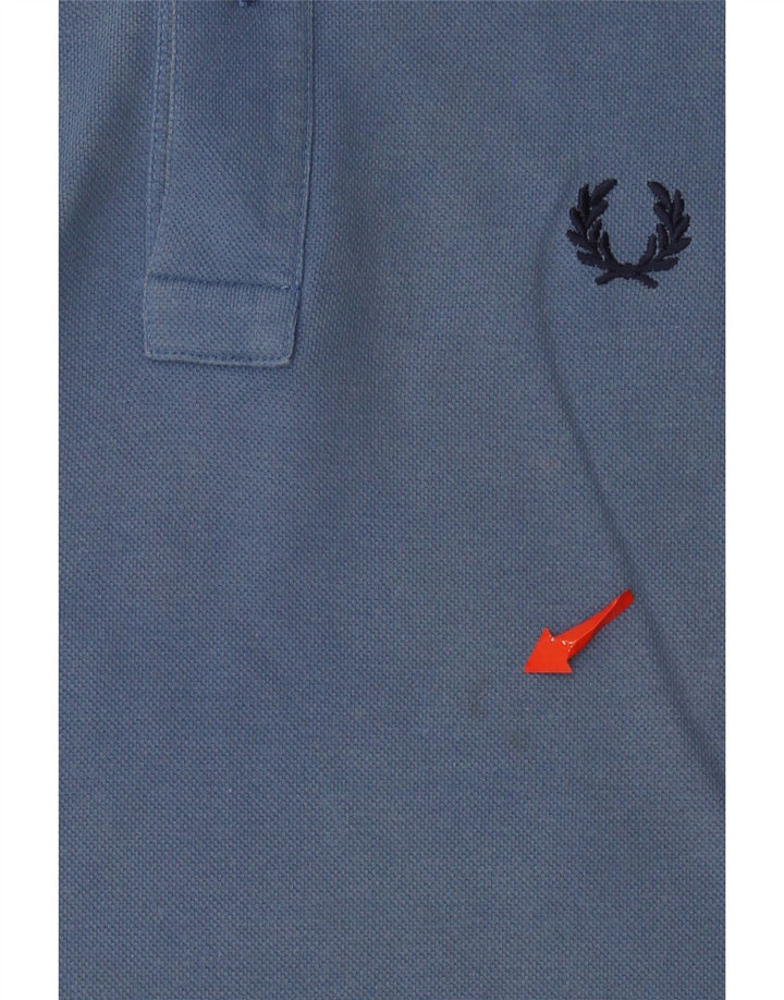 Fred Perry Ανδρικό Πόλο Μπλουζάκι Μικρό Μπλε Βαμβακερό