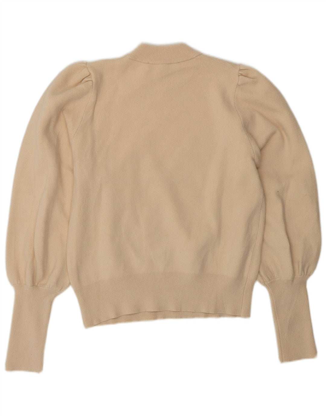 Zara Γυναικείο πουλόβερ με λαιμόκοψη UK 12 Medium Beige
