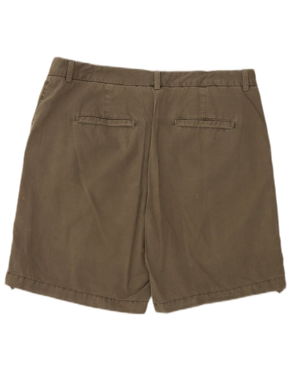Marks & Spencer Γυναικείο σορτς Chino UK 14 Μεγάλο W34 Χακί βαμβακερό