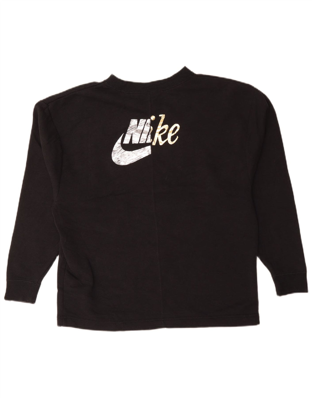 Γυναικείο γραφικό υπερμεγέθη φούτερ Nike UK 10 Μικρό μαύρο βαμβακερό