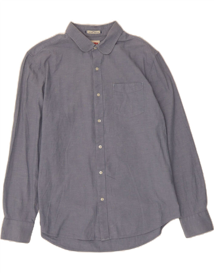 LEVI'S Mens Slim Fit Shirt XL Blue Cotton Vintage Levi's and Second-Hand Levi's from Messina Hembry 