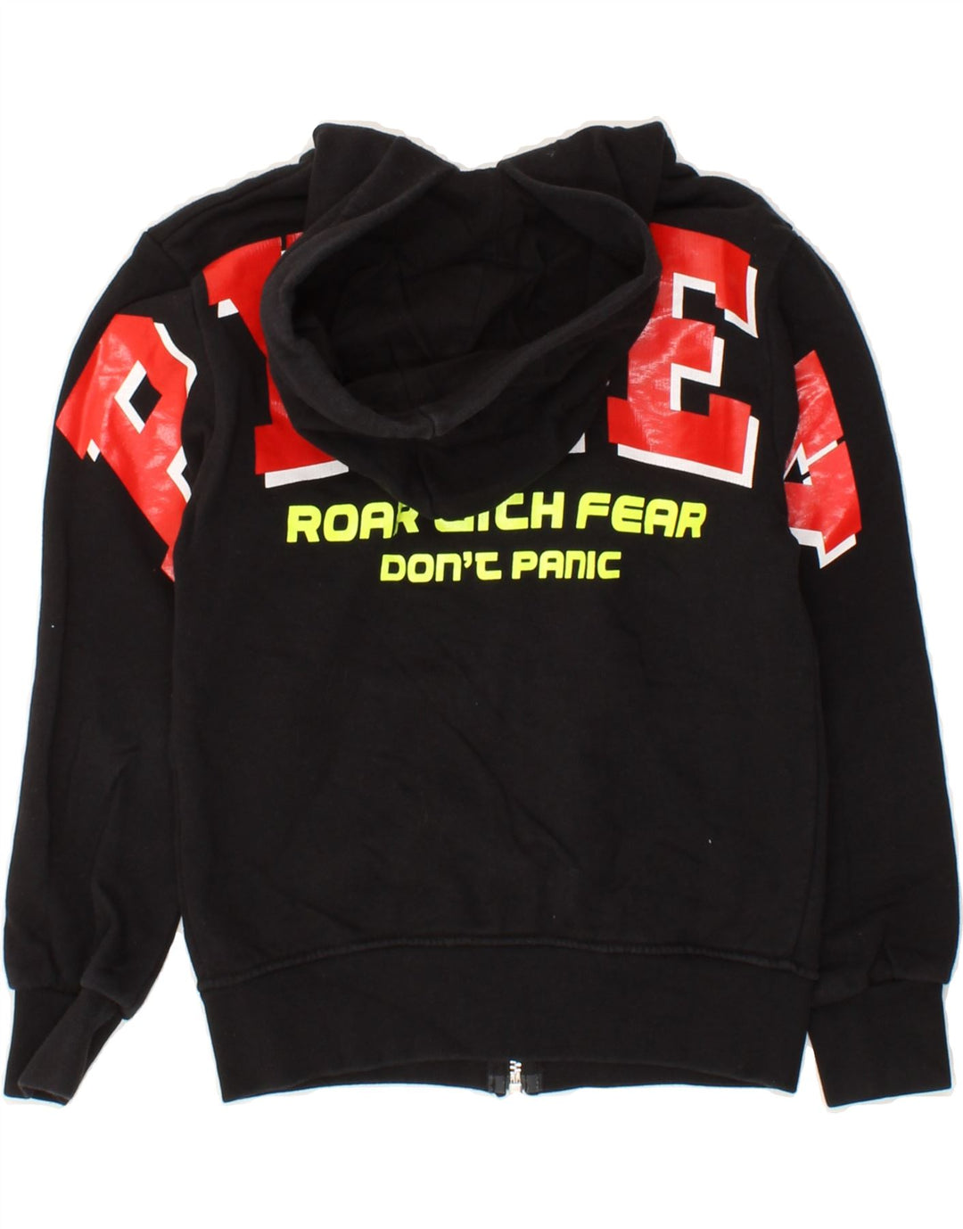 PYREX Boys Graphic Zip Hoodie Sweater 6-7 Years Small Black Cotton Vintage Pyrex and Second-Hand Pyrex from Messina Hembry 