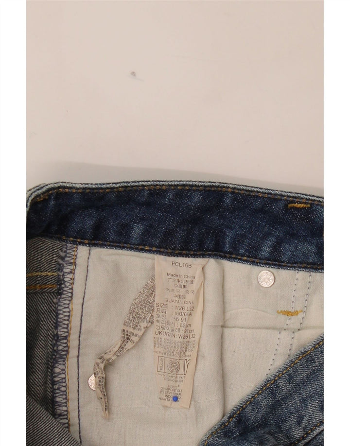 LEVI'S Womens Slim Jeans W26 L29 Blue Cotton Vintage Levi's and Second-Hand Levi's from Messina Hembry 