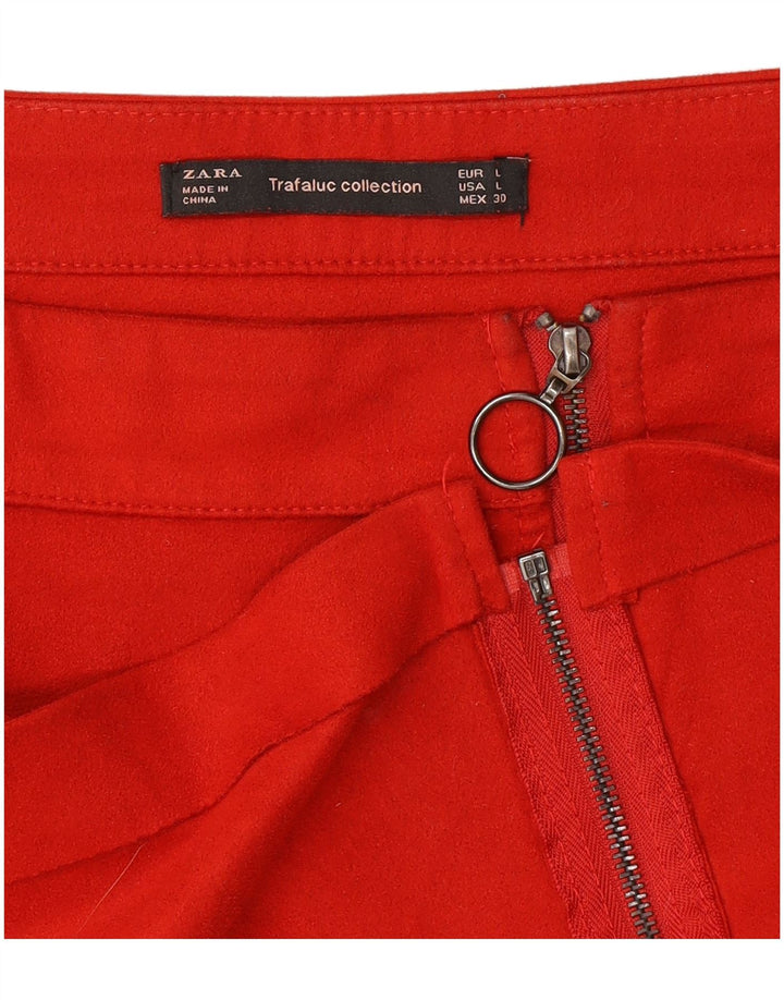 Zara Γυναικεία Μίνι Φούστα Trafaluc Μεγάλη W32 Κόκκινη Πολυεστέρας