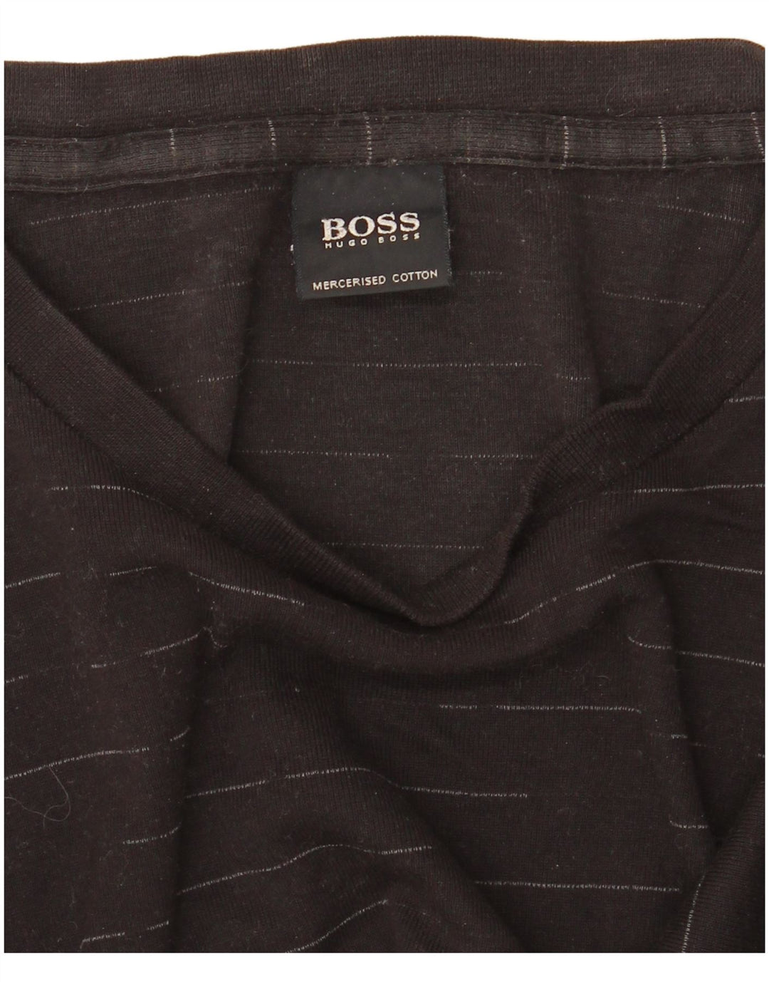 Ανδρικό μακρυμάνικο HUGO BOSS Βαμβακερό μαύρο ριγέ