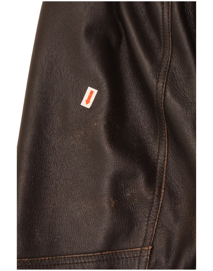 Vintage Ανδρικό Δερμάτινο Μπουφάν IT 52 XL Καφέ Δερμάτινο